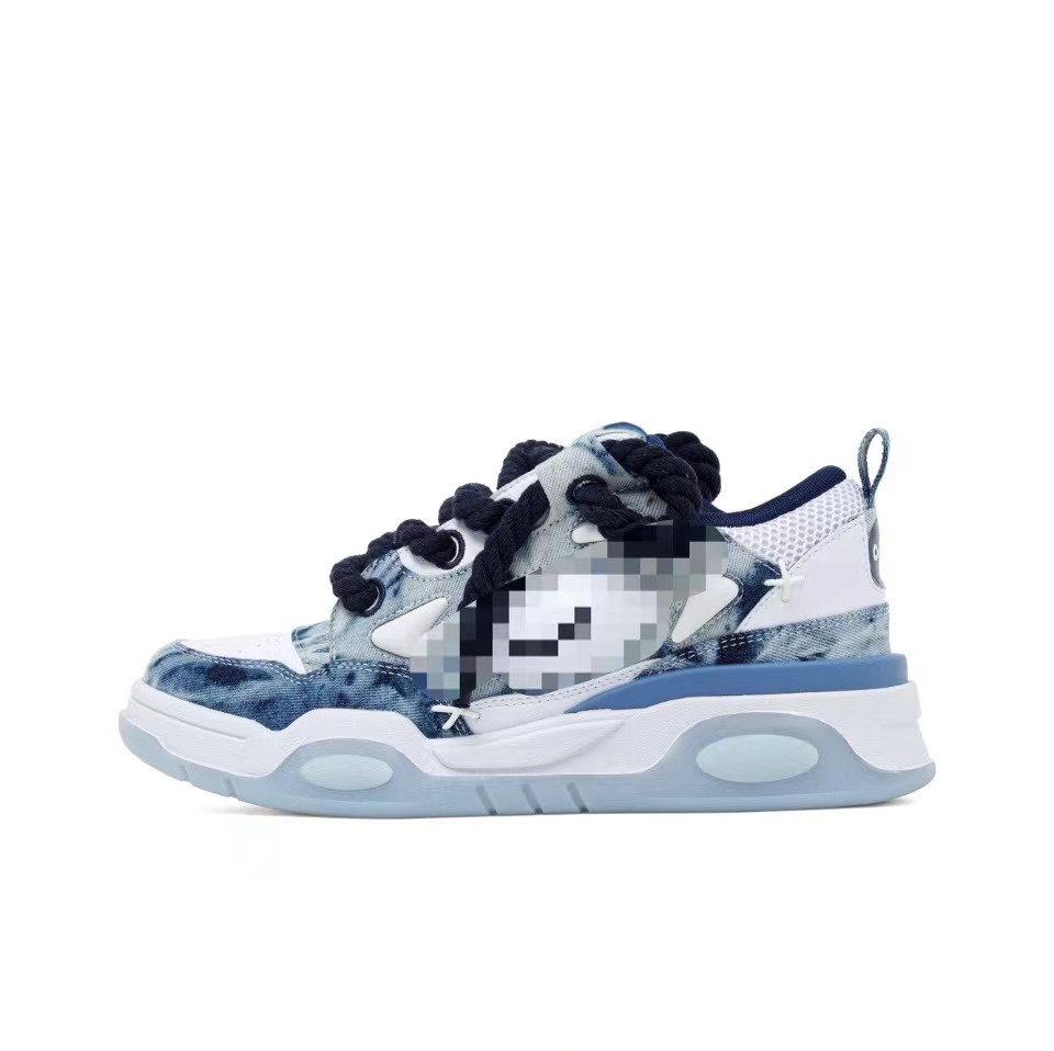 OOO洗水青白面包鞋