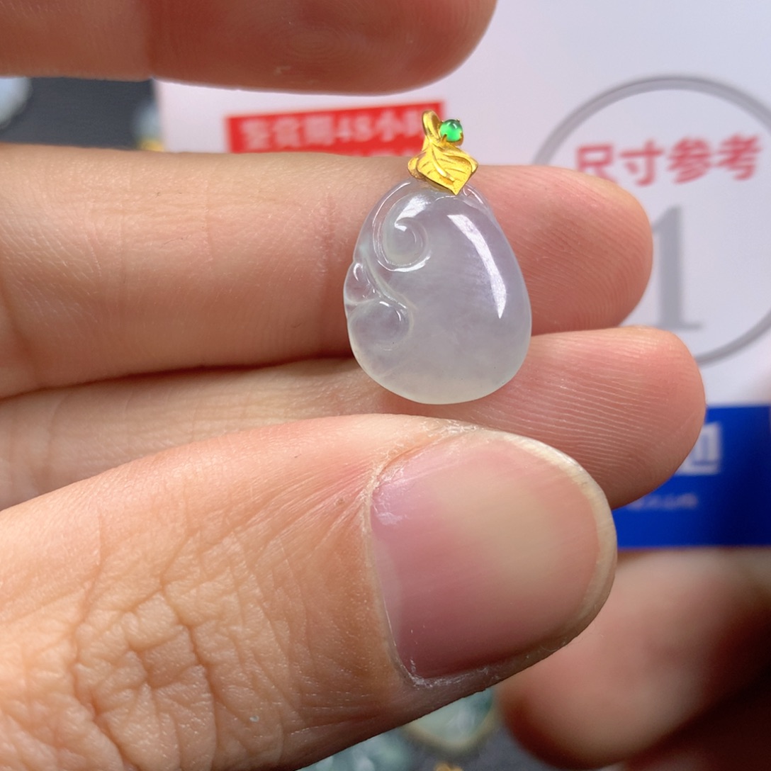 【闪购商品】翡翠颈饰18K金镶嵌翡翠