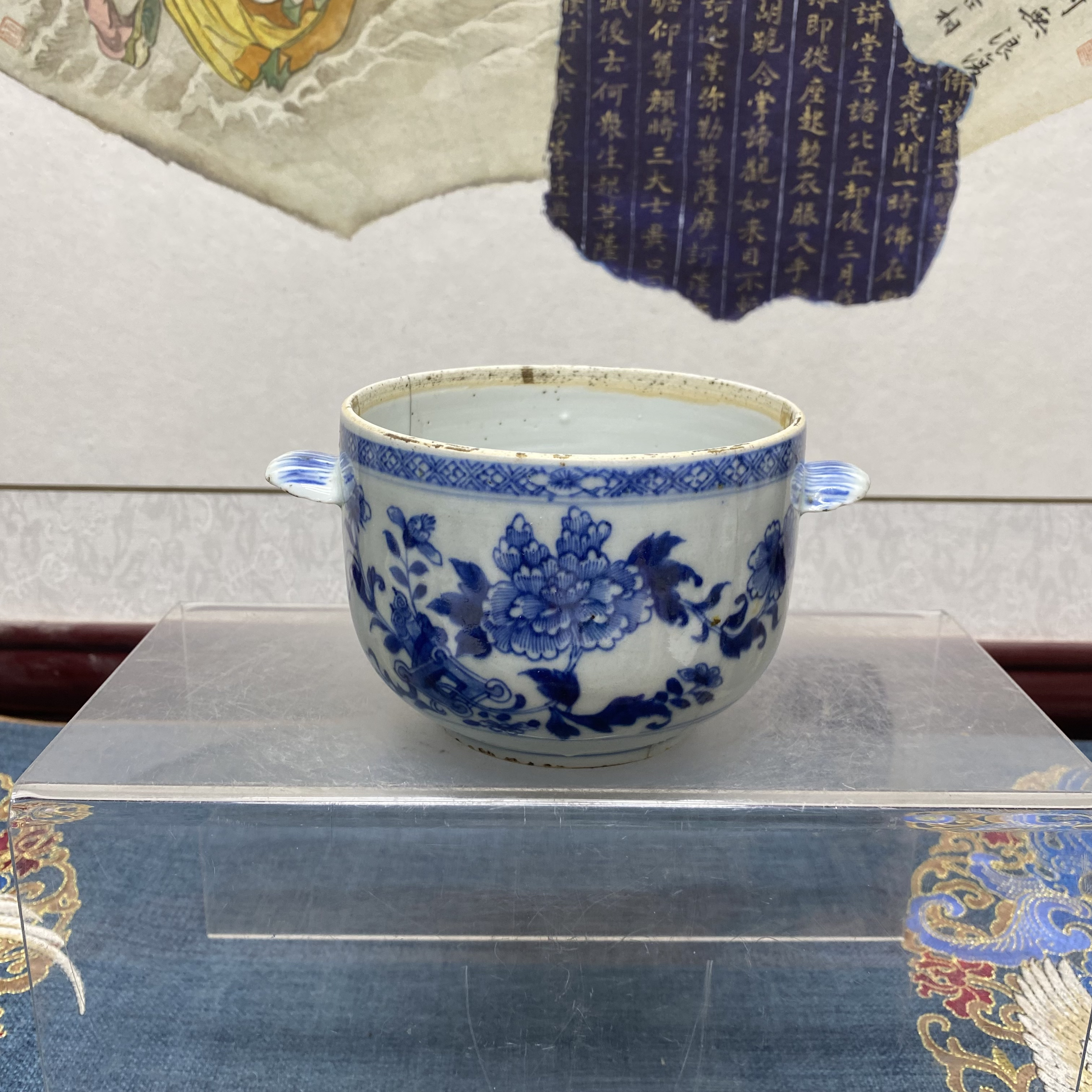 清康熙青花花卉盖罐28//古董/古玩/KC20250117015