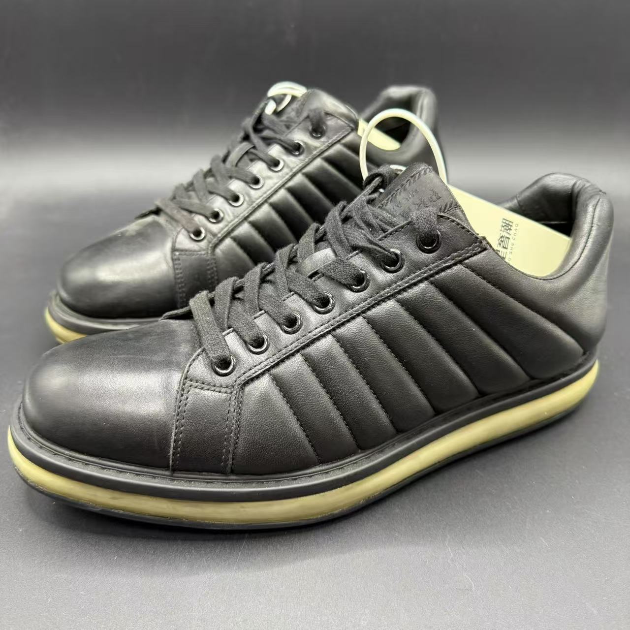 95新 Prada/普拉达 【聚星福利】男士黑色气垫低帮运动鞋41欧ca032t