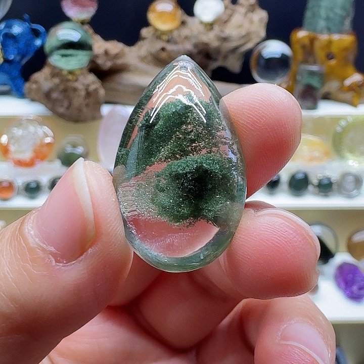 水晶颈饰银S925镶嵌吊坠