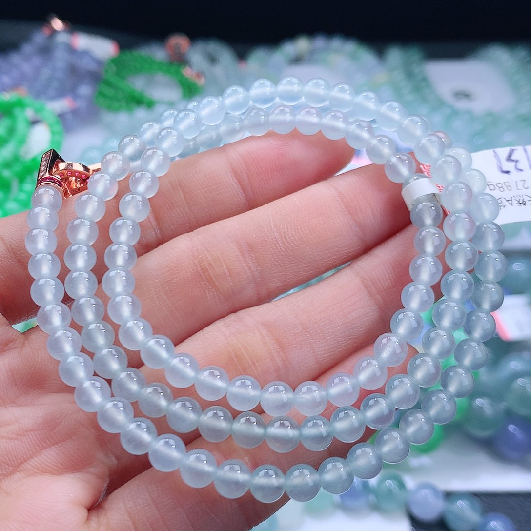 翡翠手串未镶嵌卡5