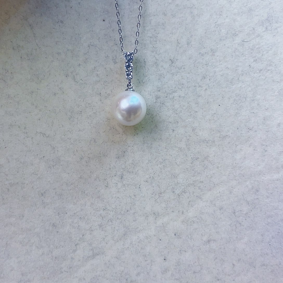 淡水珍珠吊坠(赠链)银S925镶嵌