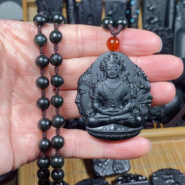 和田玉（青玉）颈饰未镶嵌