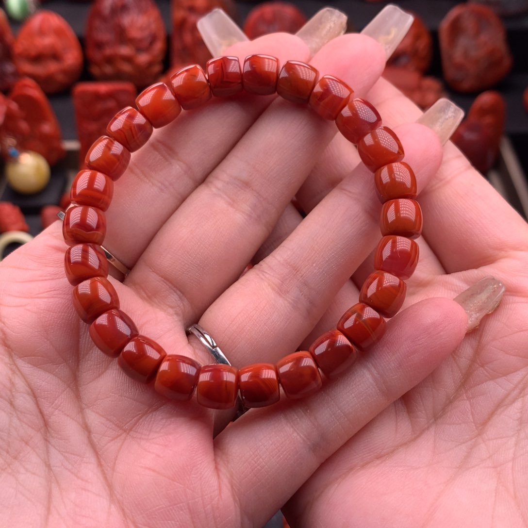 南红玛瑙南红川料直切手串8.3mm未镶嵌