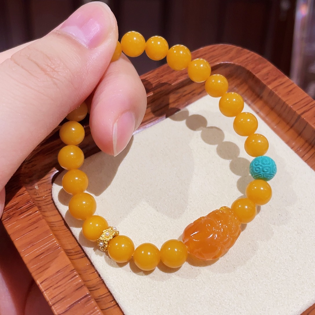 蜜蜡手链未镶嵌手串