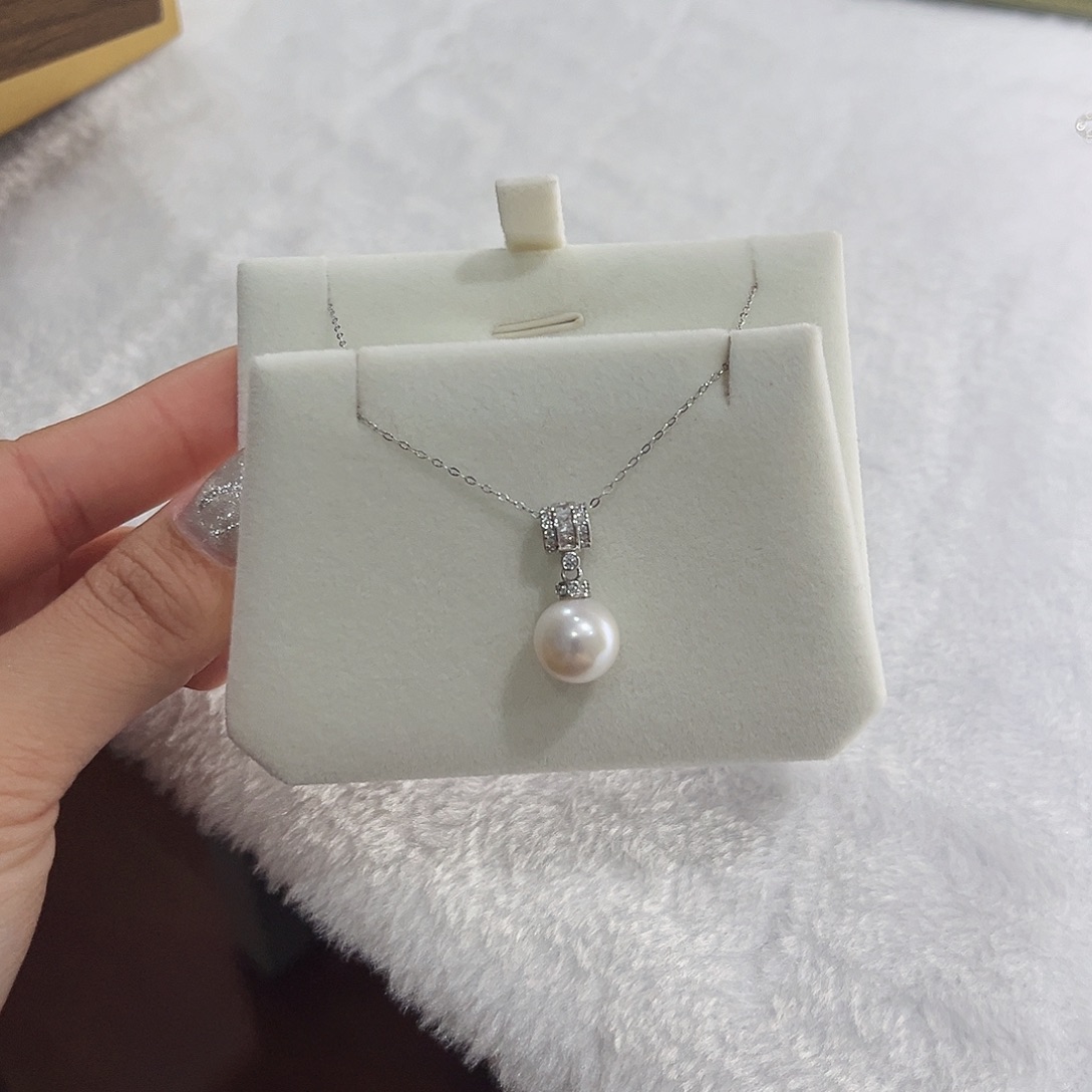 淡水珍珠银S925镶嵌吊坠(赠链)