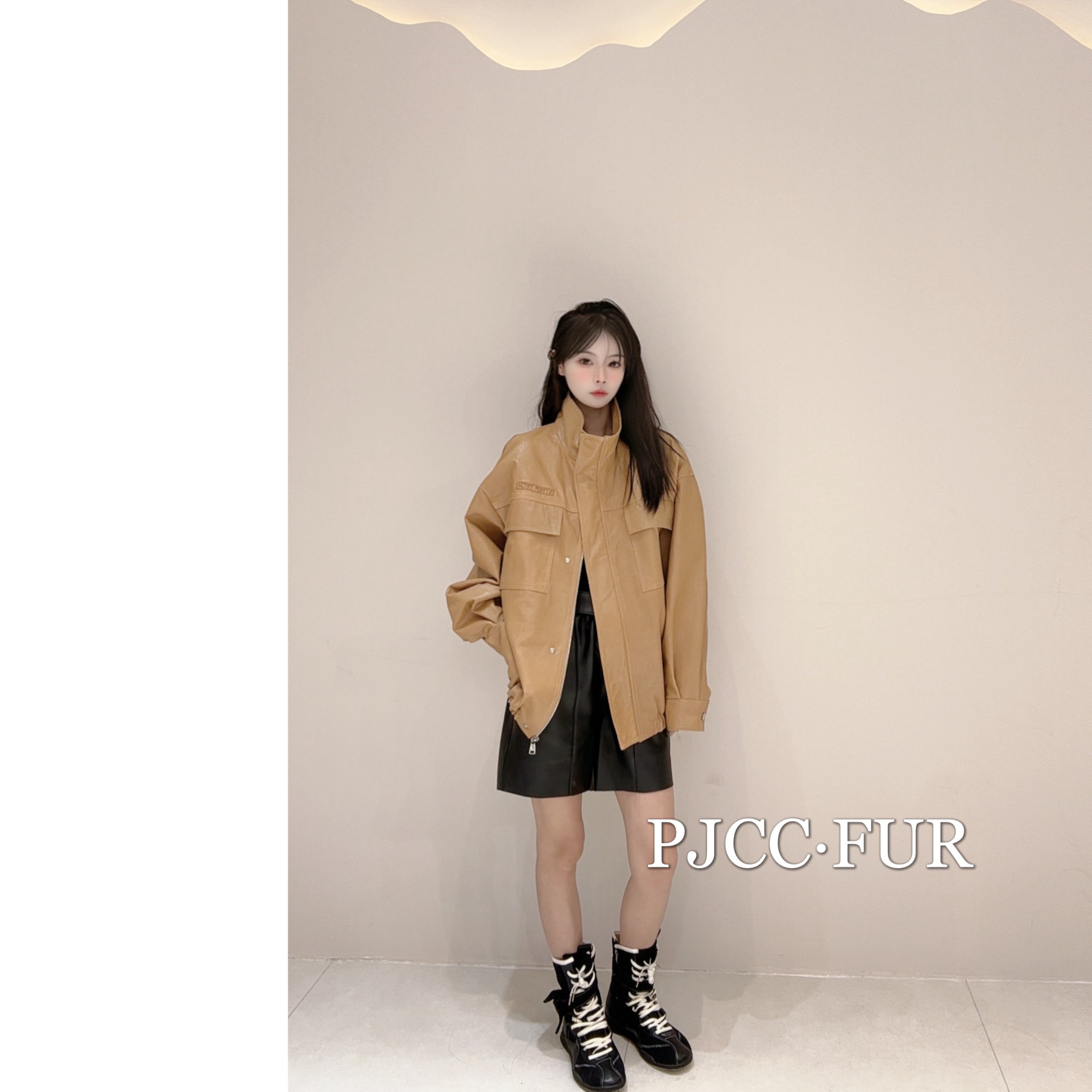 PJCC·FUR【万年王炸】独家定染立体结构感阔翻领皮衣夹克