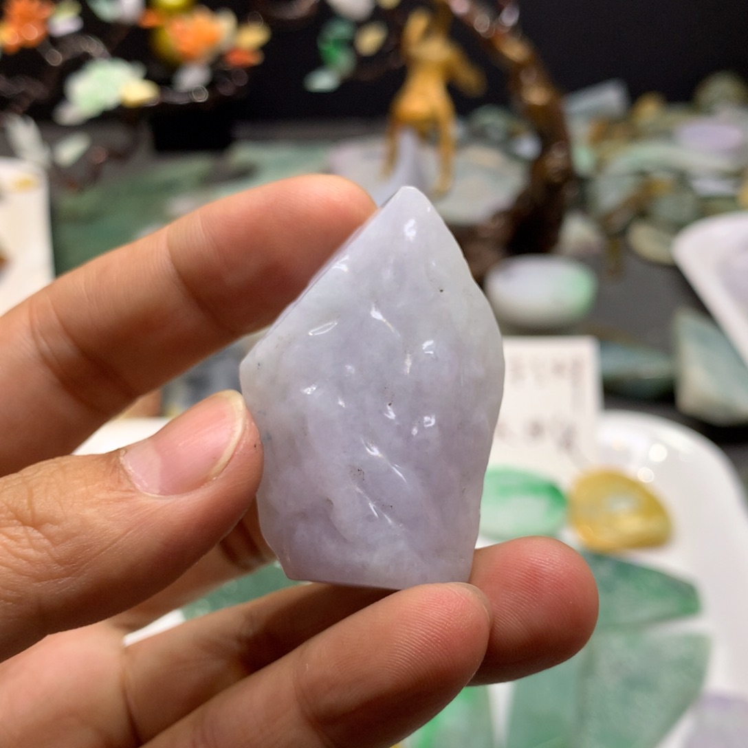 翡翠耳饰未镶嵌天**古天然翡翠