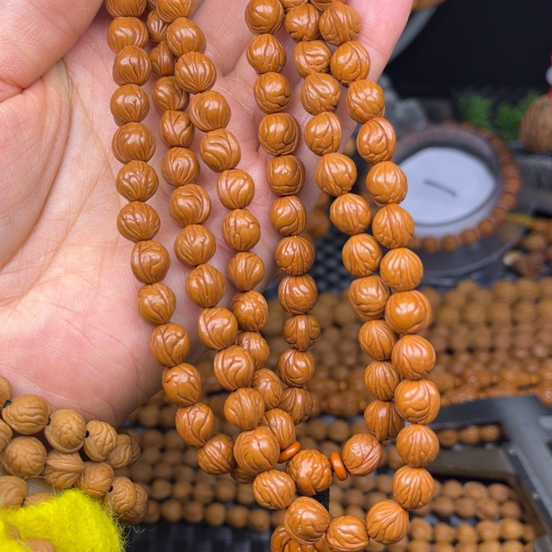 文玩核桃手串玉龙脊108颗脖挂