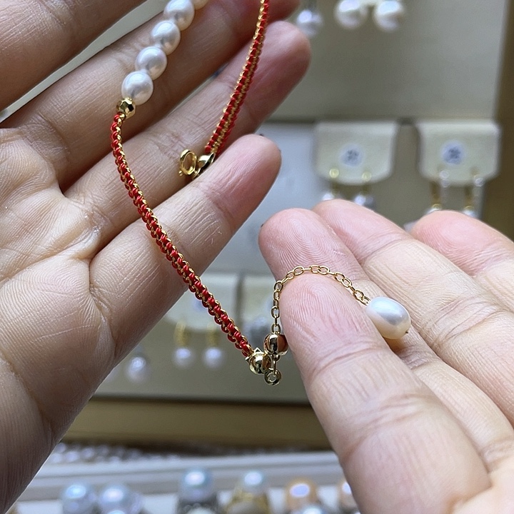 淡水珍珠手链银S925镶嵌