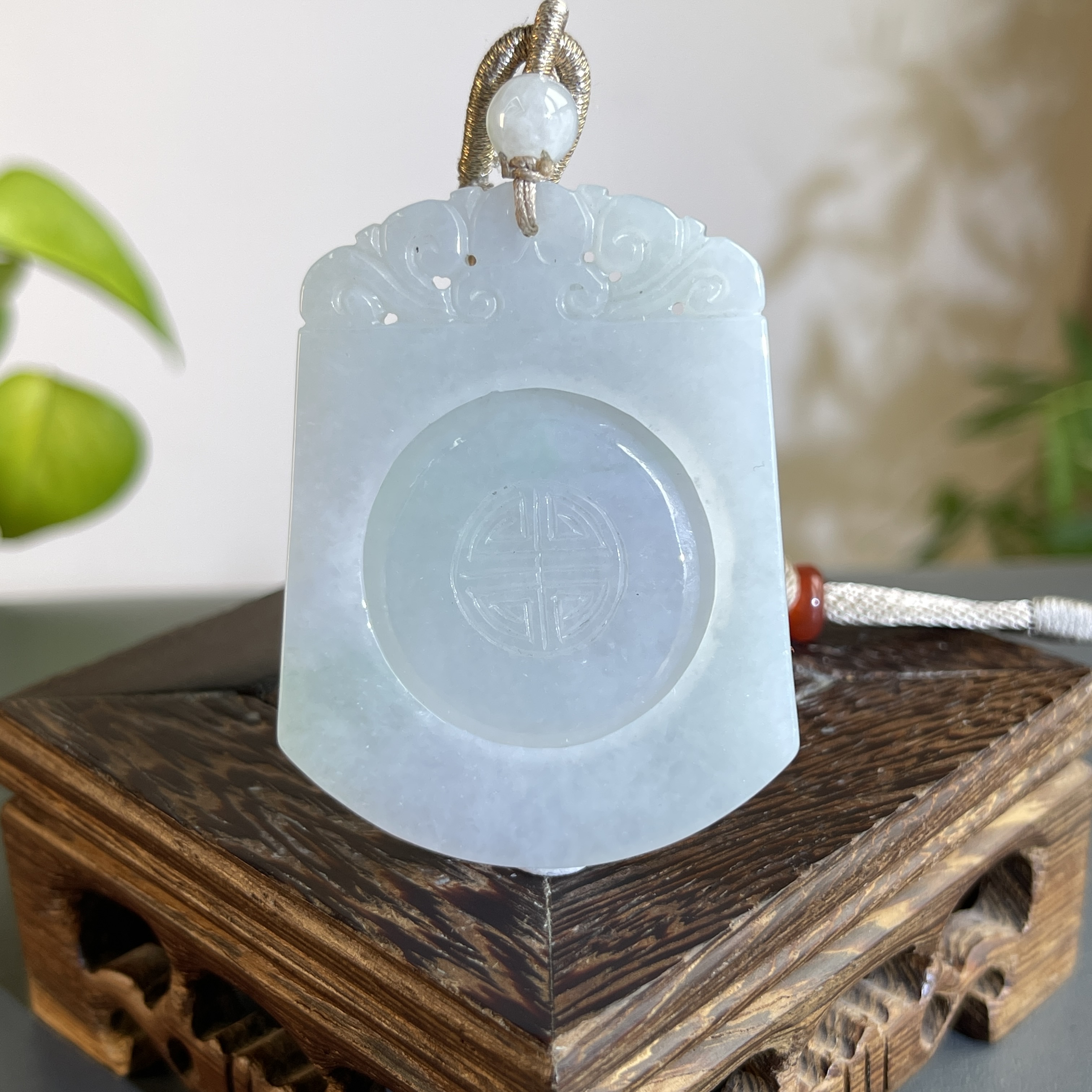 JXB16-75  天然缅甸A货翡翠 仿古牌