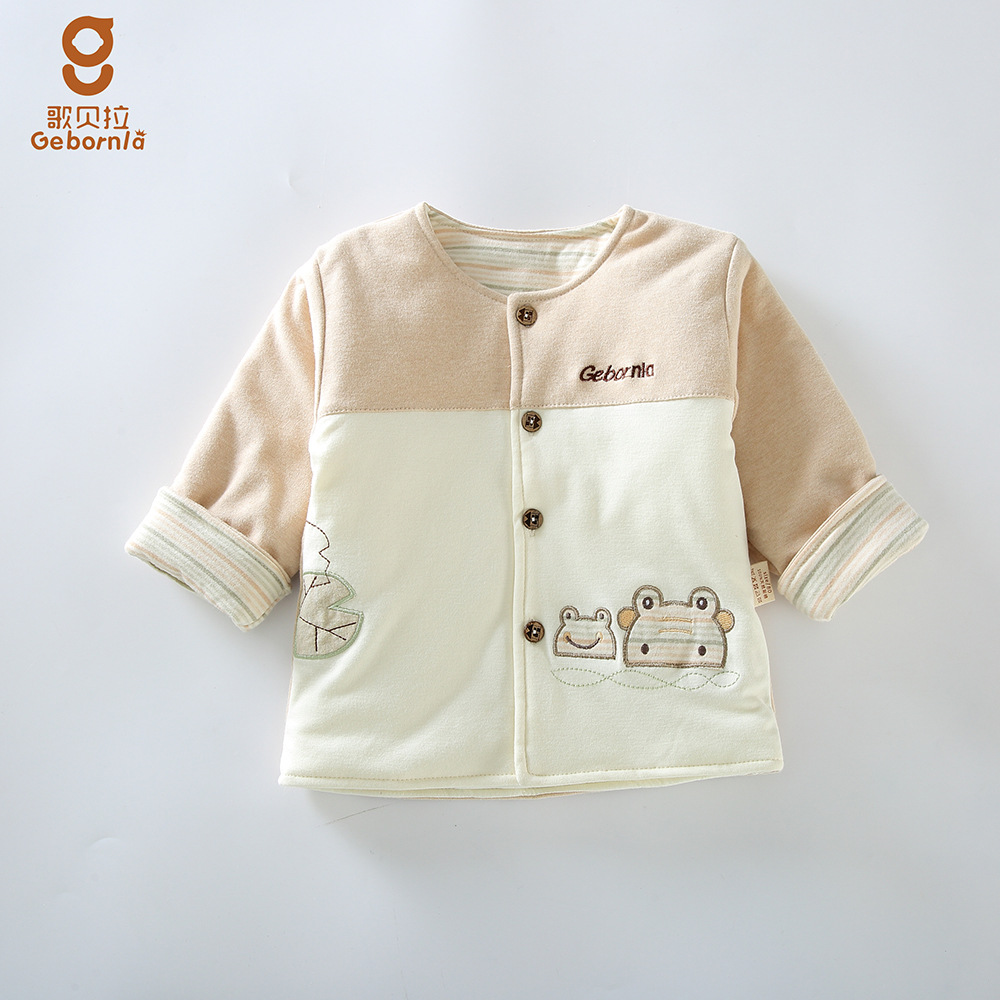 宝宝棉袄彩棉中扣款棉上衣保暖棉衣纯棉短款加厚秋冬棉袄外套2980