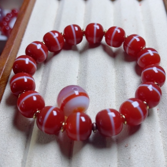 玛瑙/玉髓手链未镶嵌笑*笑
