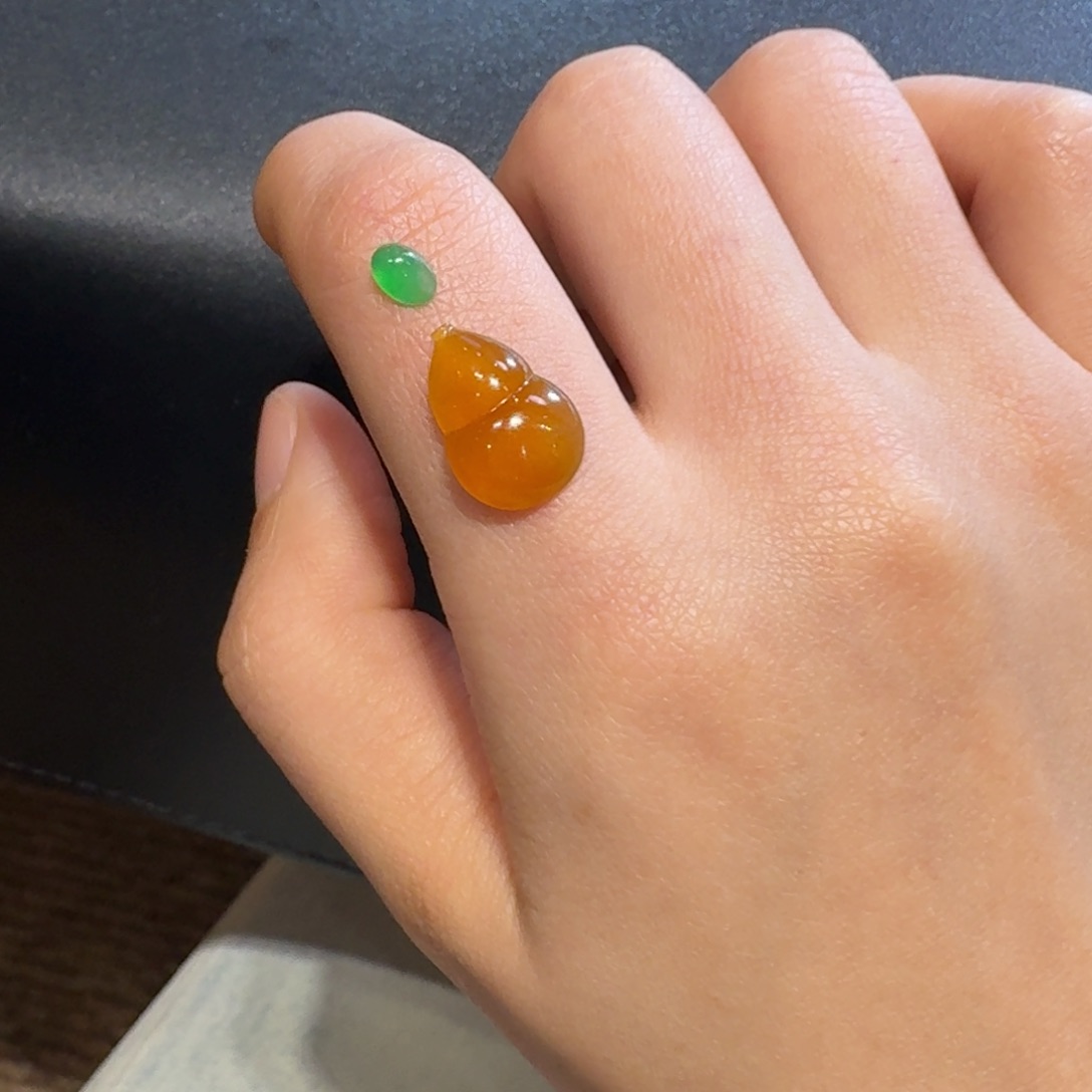 翡翠颈饰未镶嵌天然缅甸a货翡翠