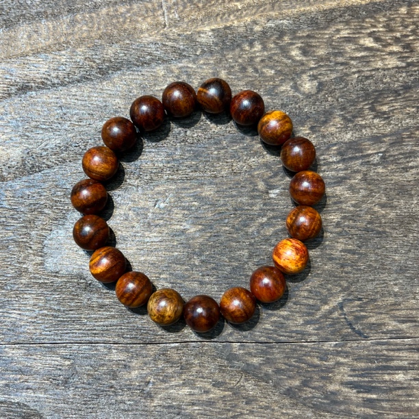 0884-海南黄花梨水波纹手串单圈10mm