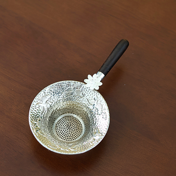 B539-镀银茶漏,(茶漏）