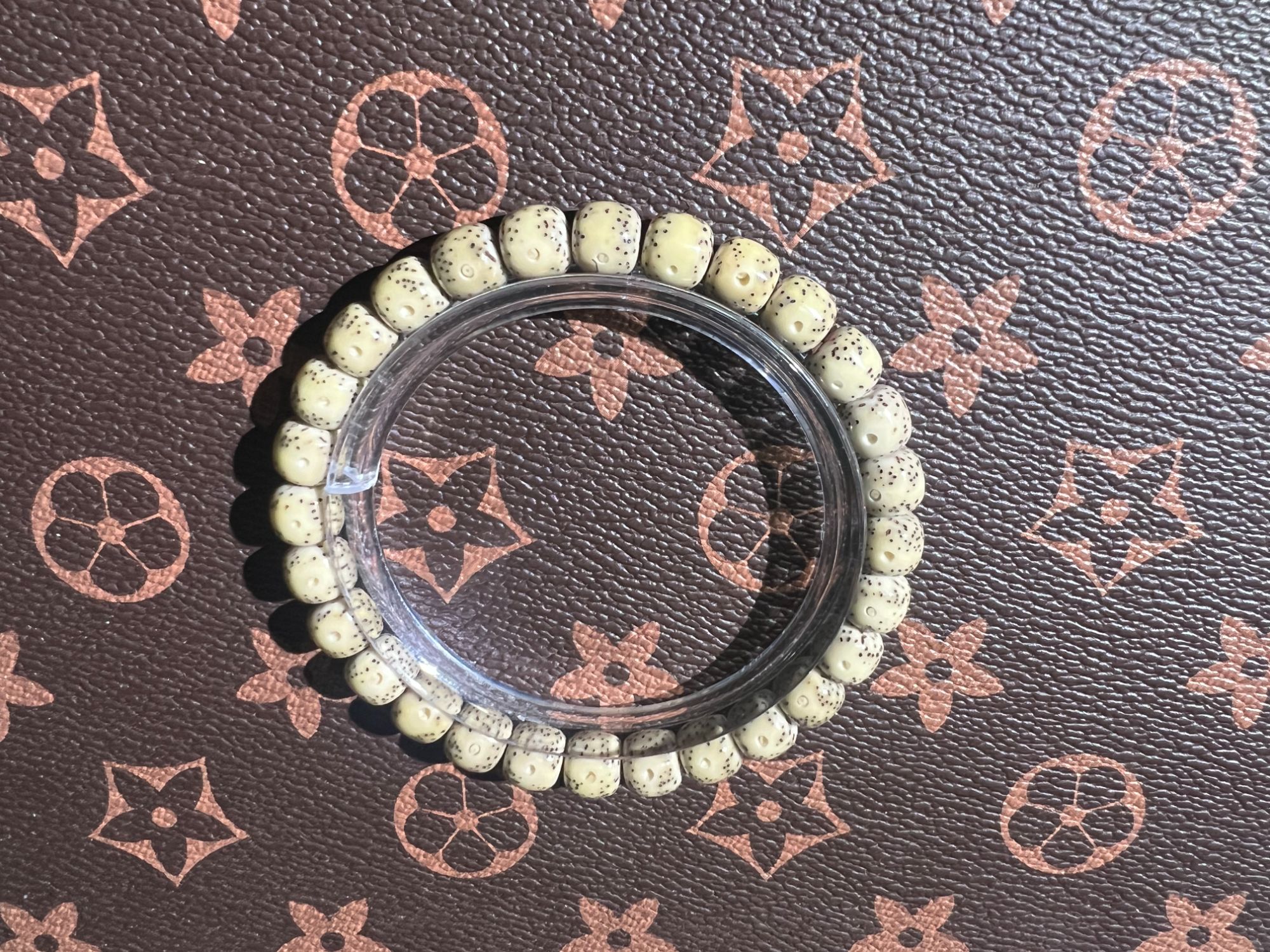 星月菩提 一线骨瓷白走色 细星卡8 精致串 叠搭款