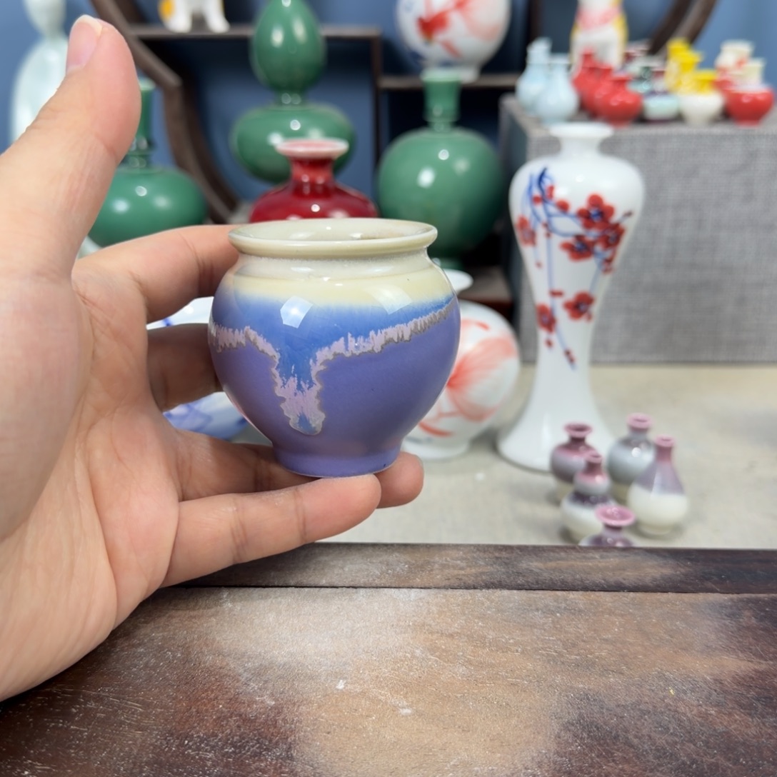 陶瓷手工小花器摆件