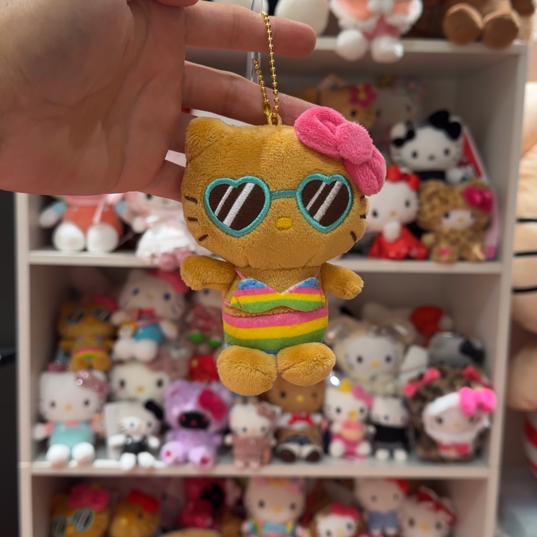 毛绒黑皮墨镜kt挂件