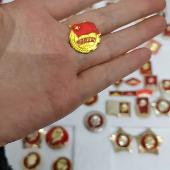 其他普通金属佳**儿红色收藏纪念章1枚