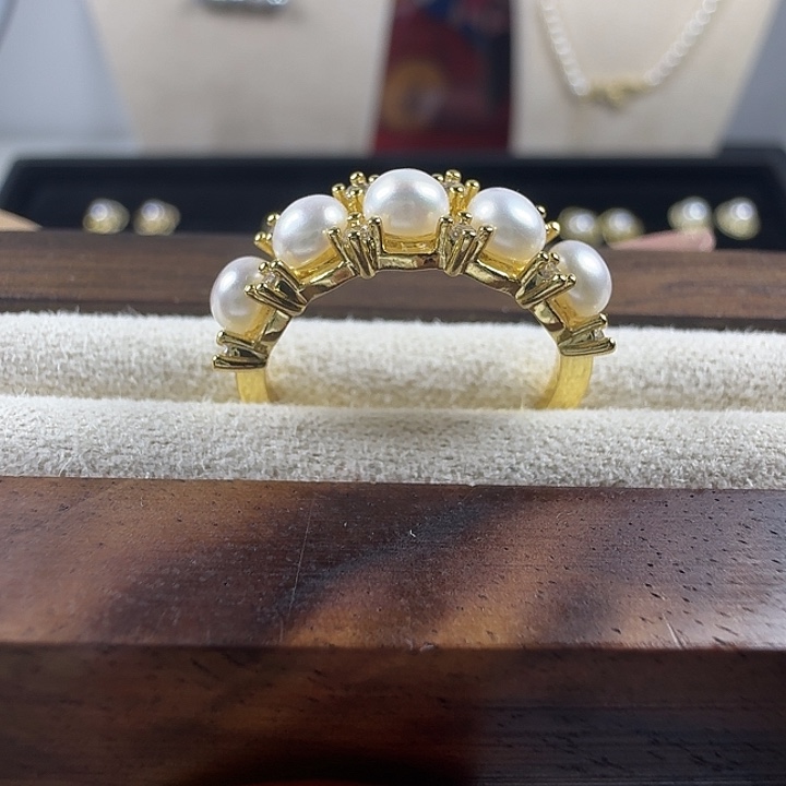 未镶嵌戒指淡水珍珠