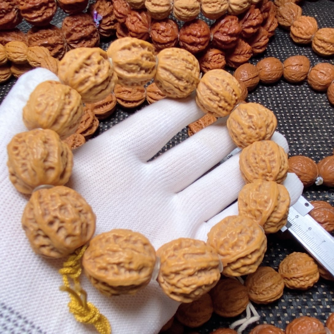 手串文玩核桃粗筋八棱黄皮