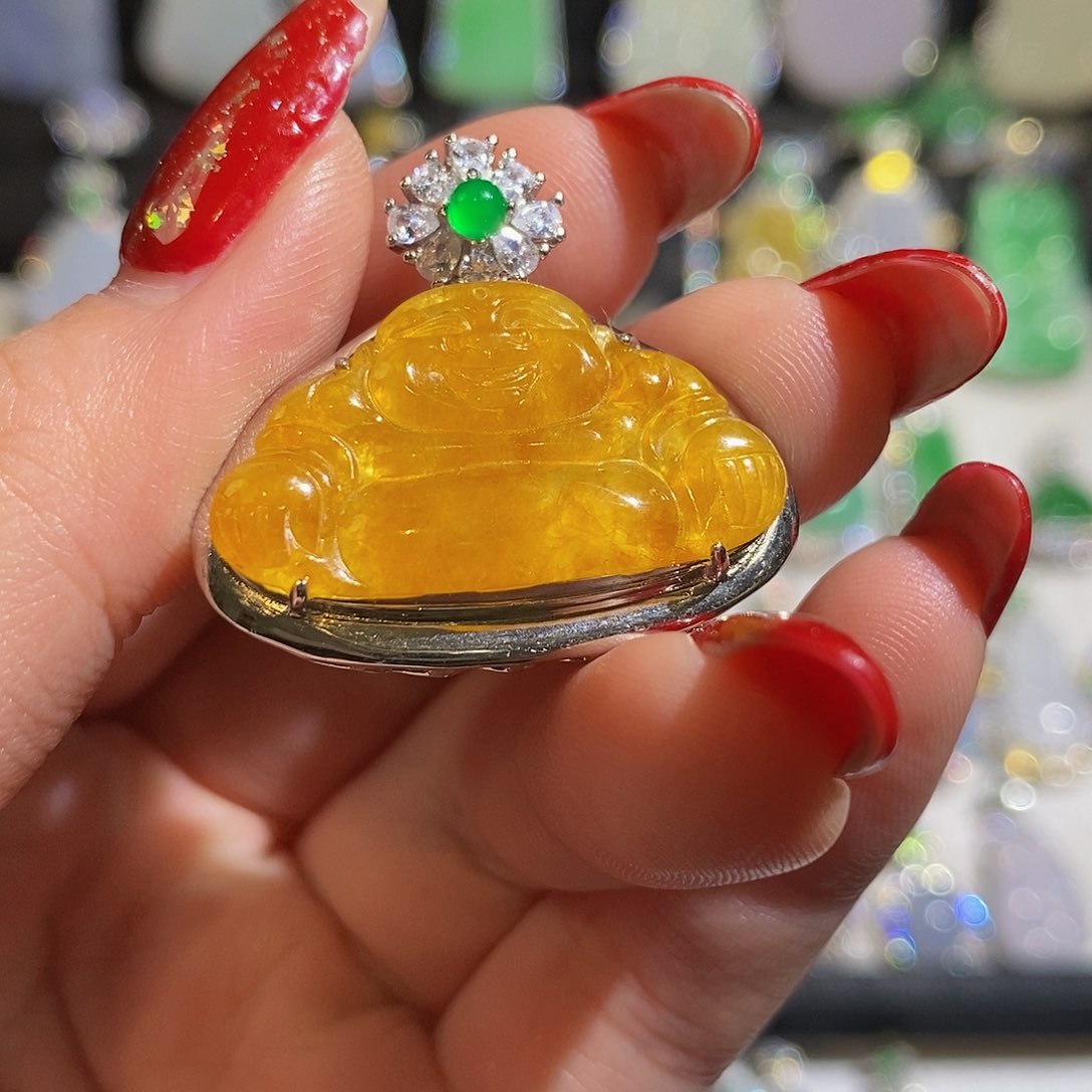 翡翠颈饰银S925镶嵌天然翡翠