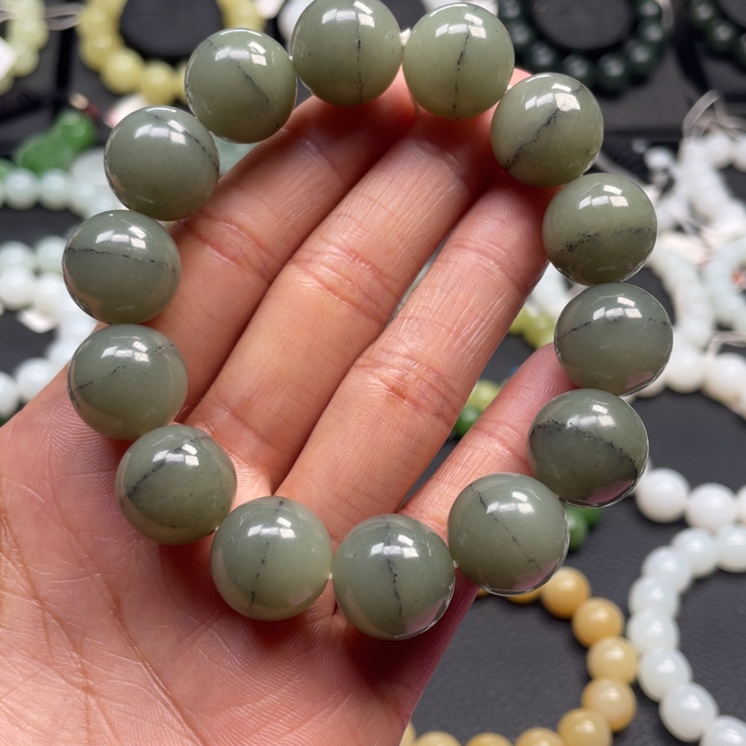 和田玉未镶嵌手链