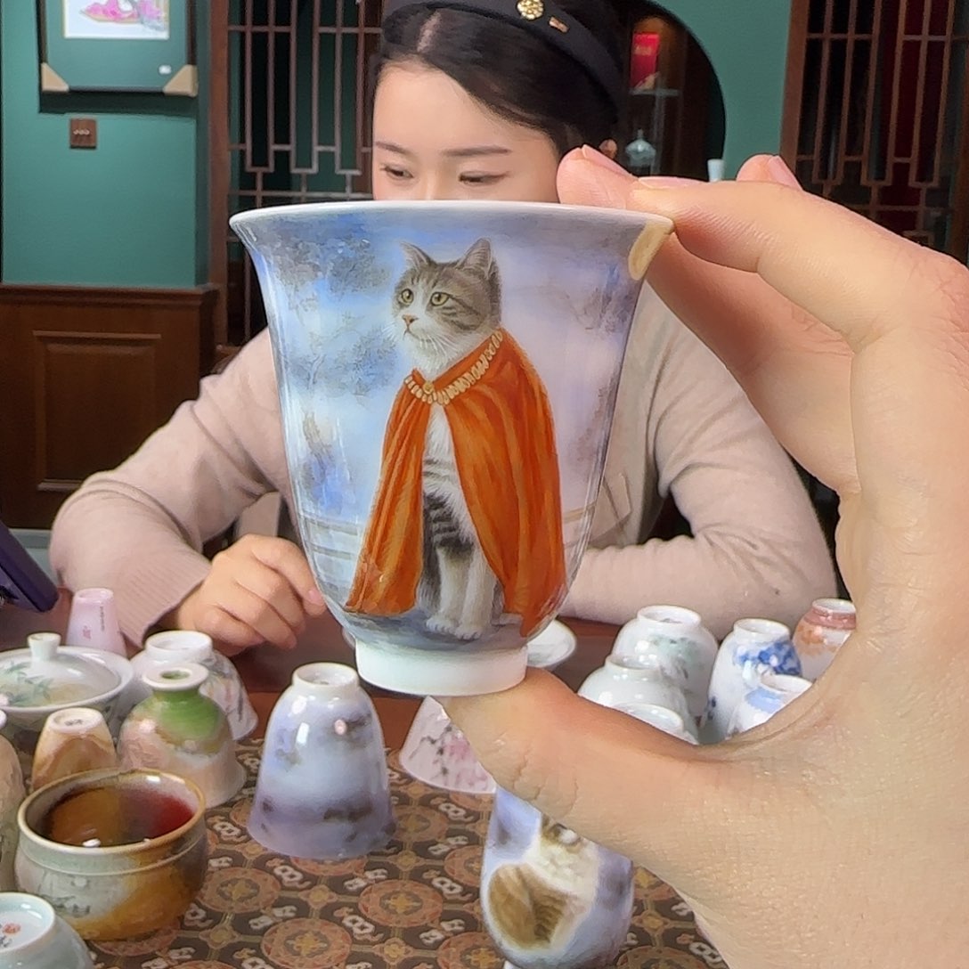 瓷片陶瓷作品 陶瓷手绘