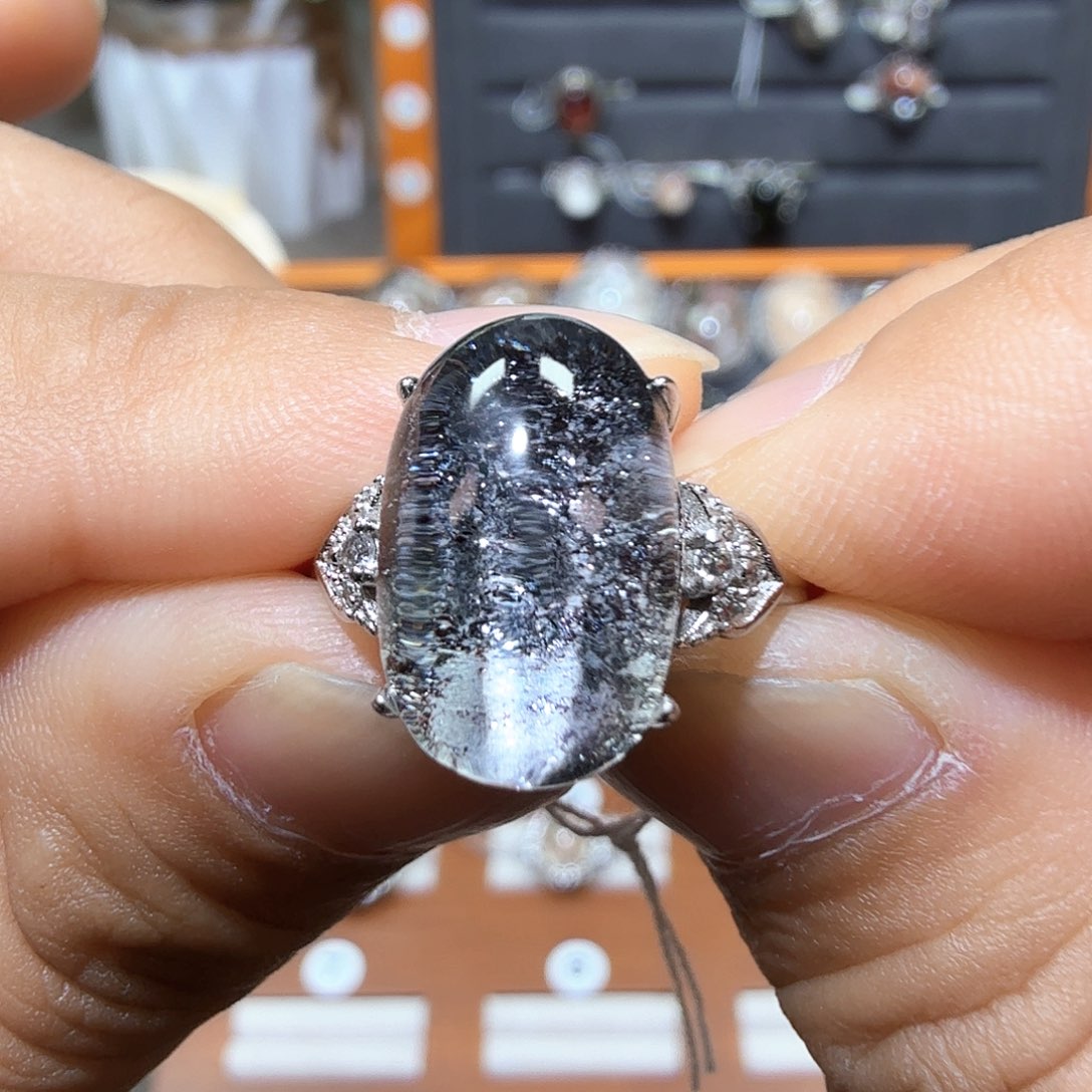 水晶银S925镶嵌水晶只****いS925银镶水晶水晶水晶 