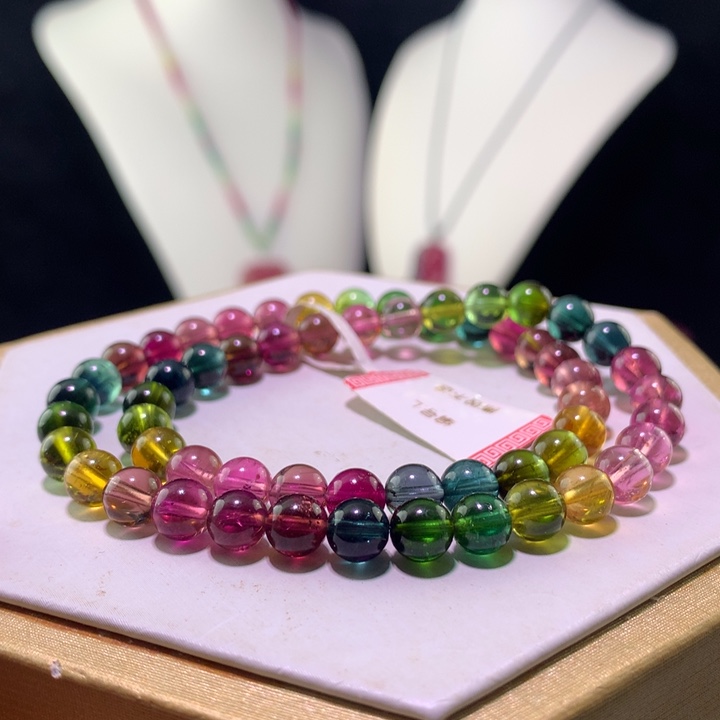 手链未镶嵌双色碧玺