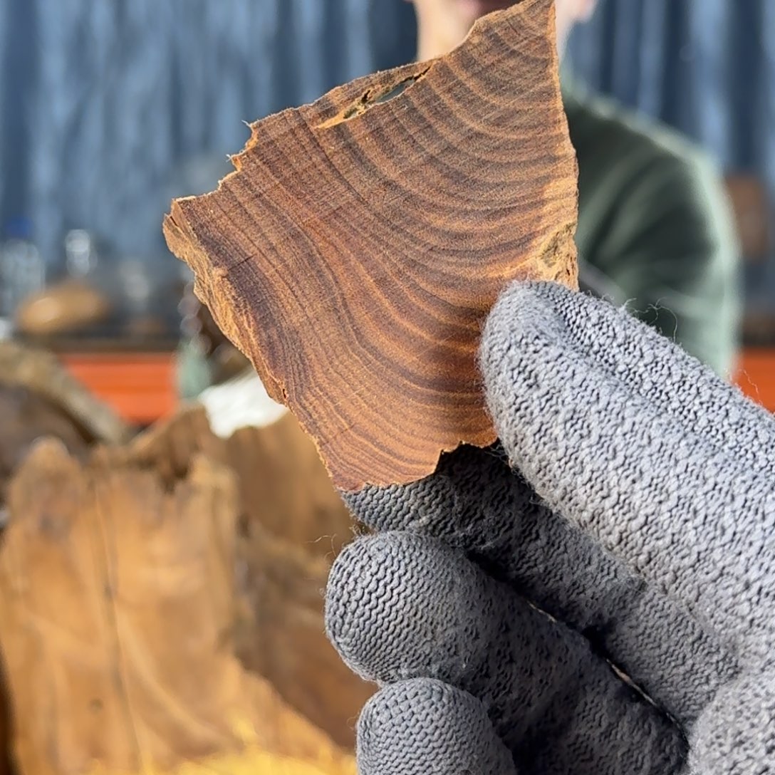 檀香木手串/手链王系列十二号料“百年彩绘”原木片29.9g