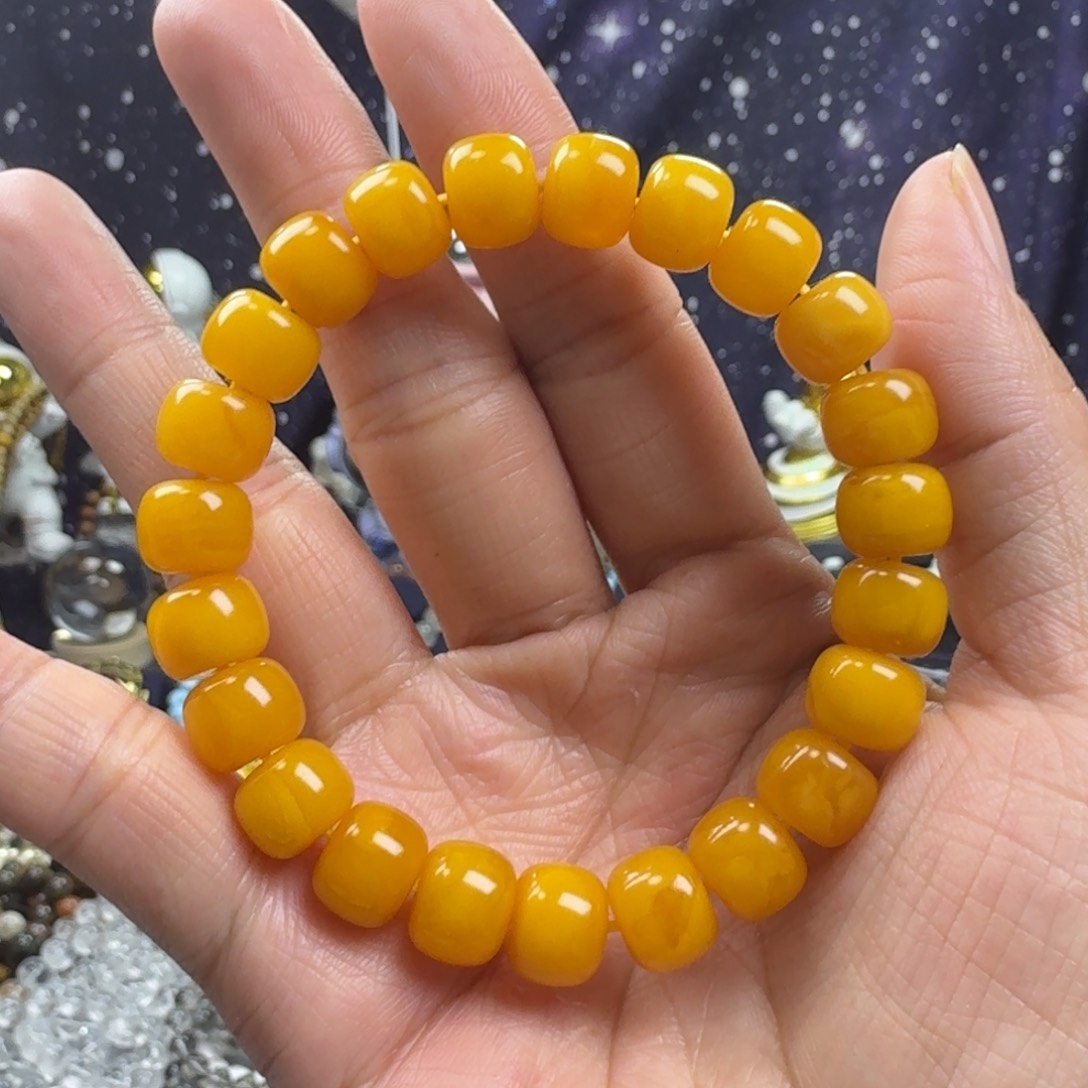 蜜蜡手串未镶嵌老蜡老型珠手串