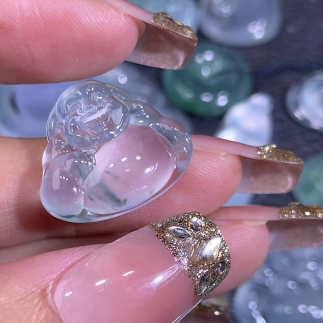 翡翠玻璃钢布袋佛627