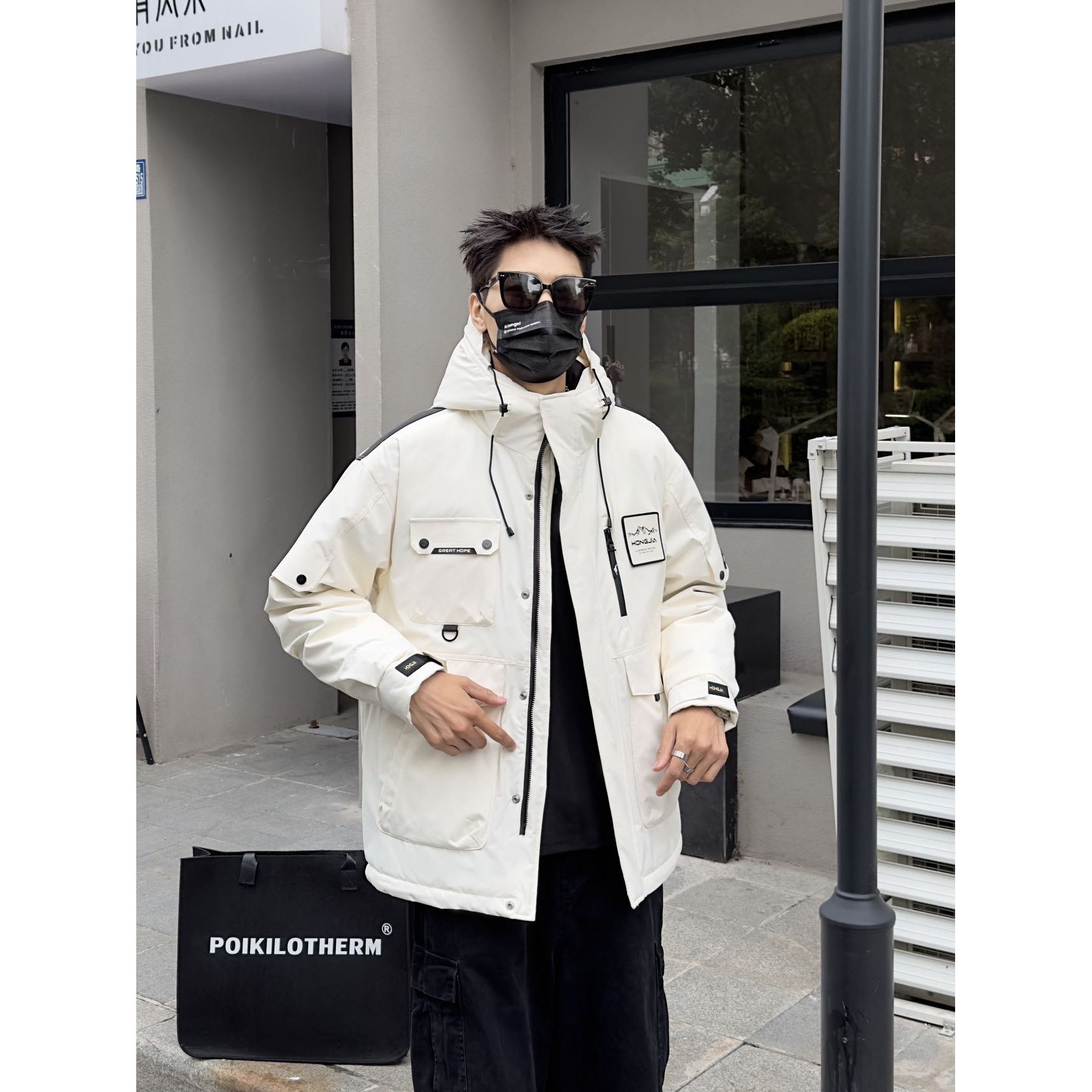 总#[无惧寒风】情侣加厚羽服外套90绒Y9951*