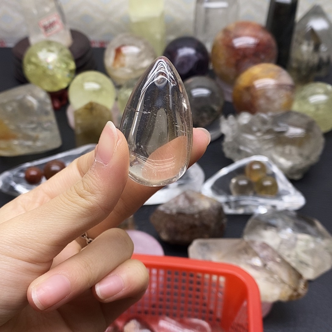 珠宝半成品水晶未镶嵌108水晶石