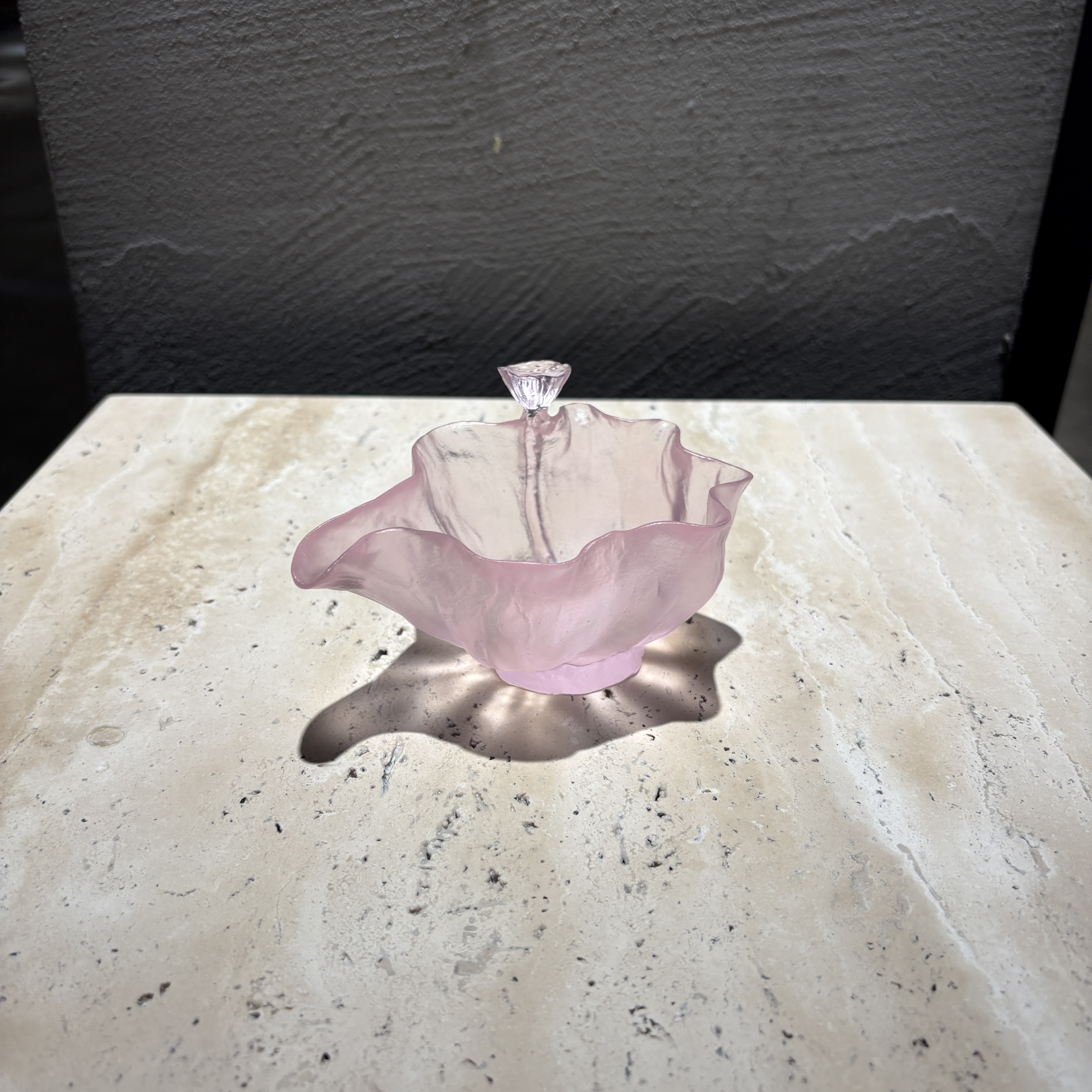 仓一美术馆【夏荷公道杯】轻奢中式美式意式极简餐桌水晶琉璃摆件