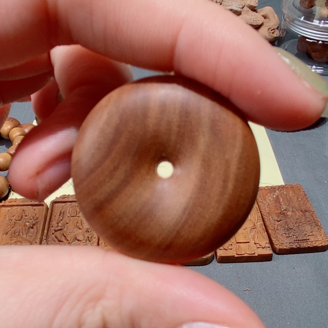 檀香木其他平安扣 全品 黑肉