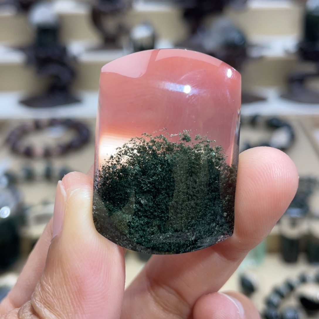 水晶颈饰未镶嵌绿幽灵吊坠