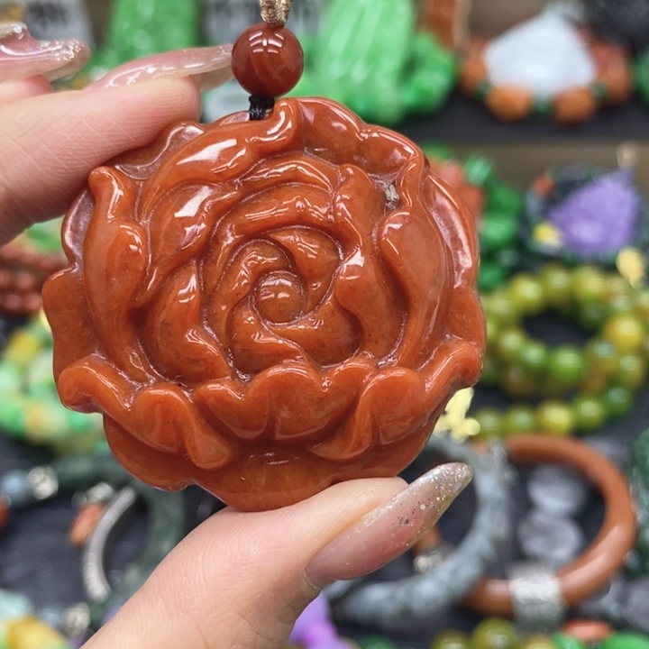 平****翡翠未镶嵌颈饰项链21