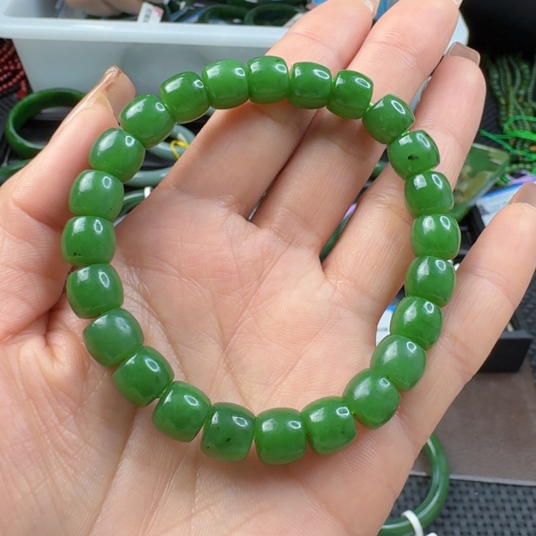 和田玉（碧玉）手链未镶嵌