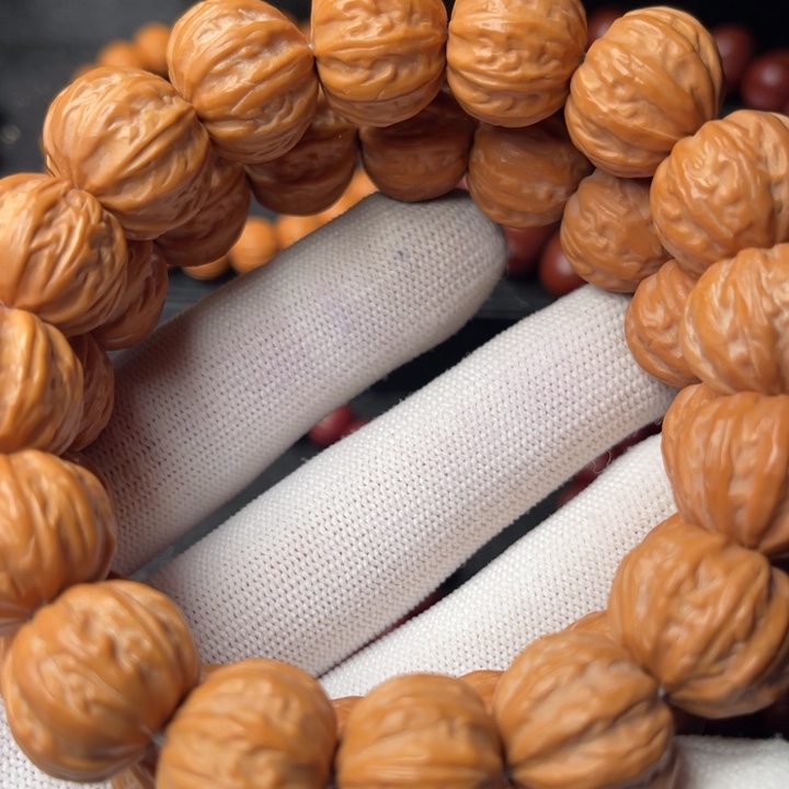 骑***］猴头核桃手串京八棱