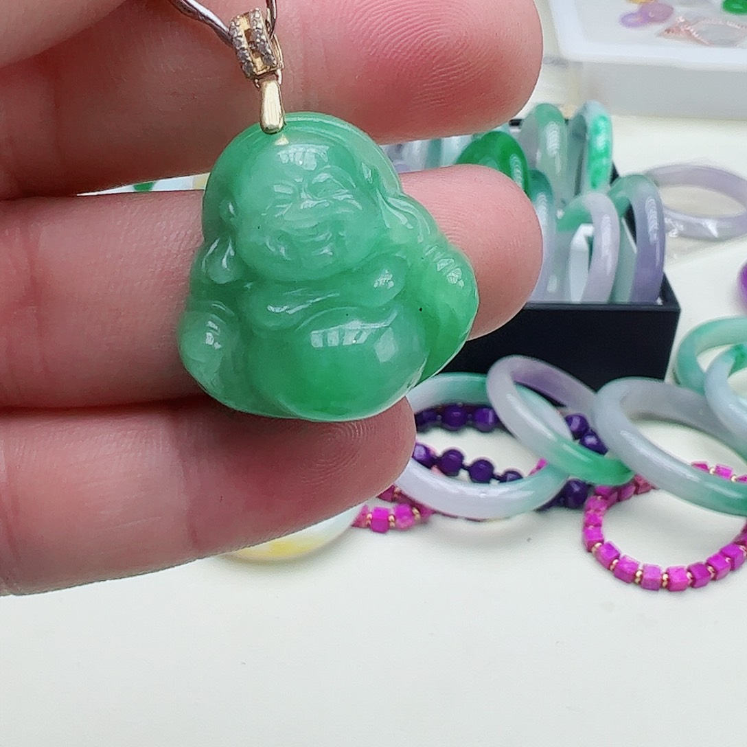 翡翠吊坠(赠链)银S925镶嵌