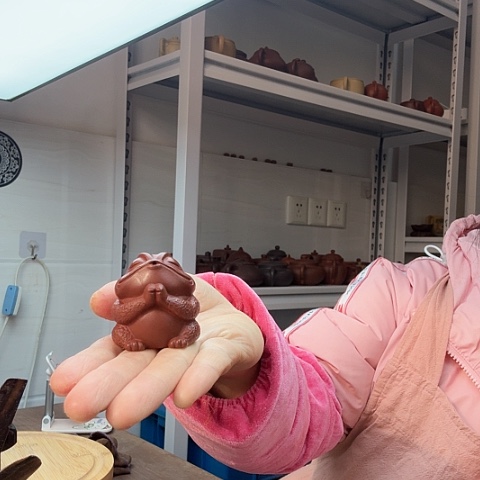 朱泥金蟾茶宠茶宠