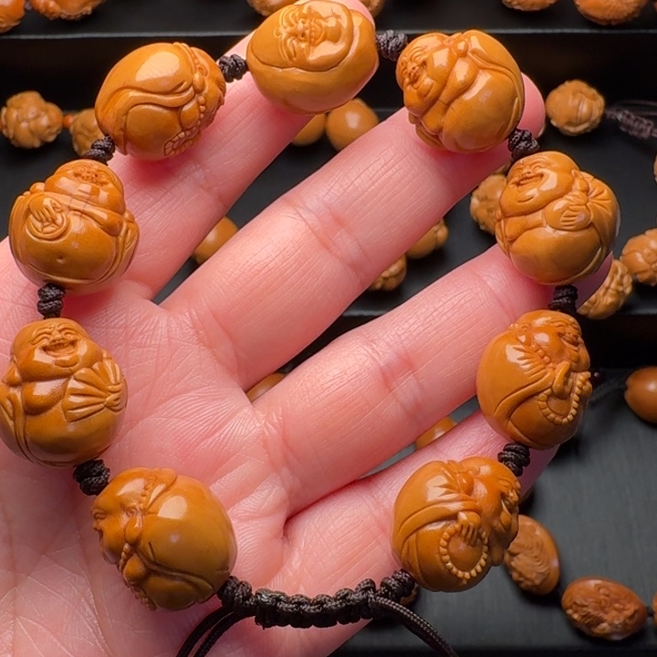 橄榄核手串/手链光背弥勒