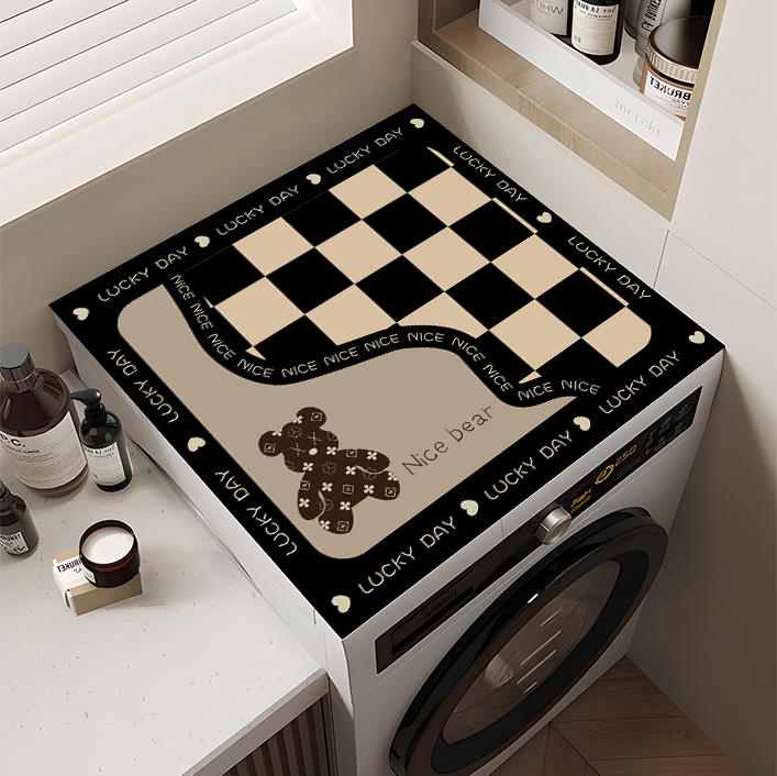 莱贝达硅藻泥吸水防滑浴室入户门厨房方形地垫洗衣机垫家用可裁剪