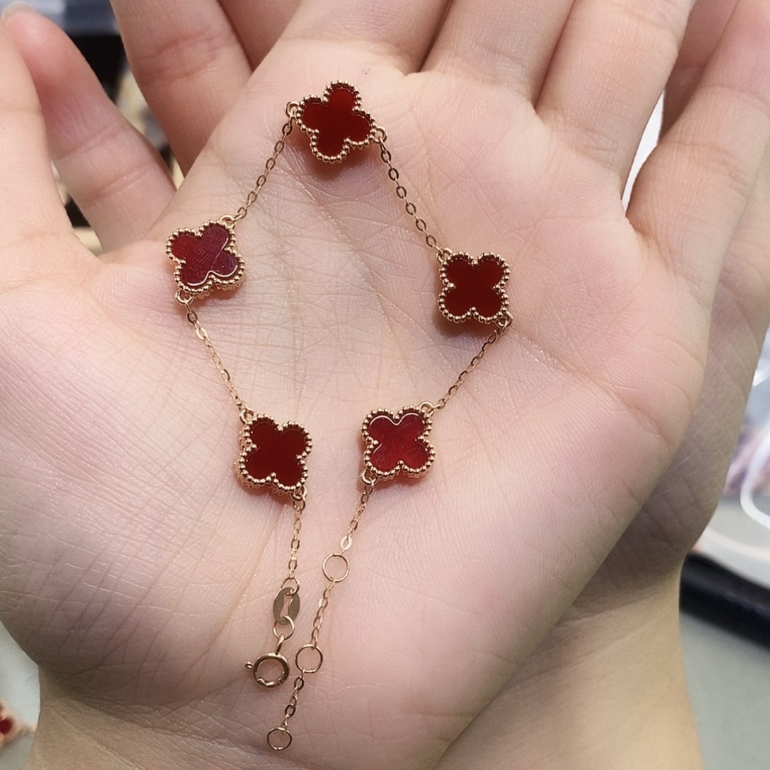 玛瑙/玉髓手链18K金镶嵌