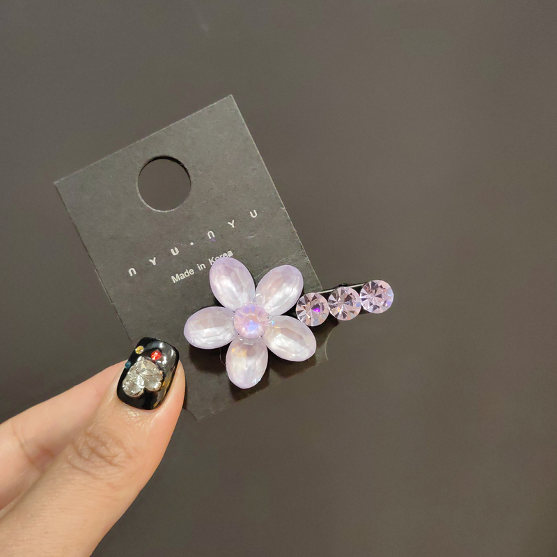 薰衣草紫色福利鸭夹儿童气质网红可爱超仙清新甜美碎发夹