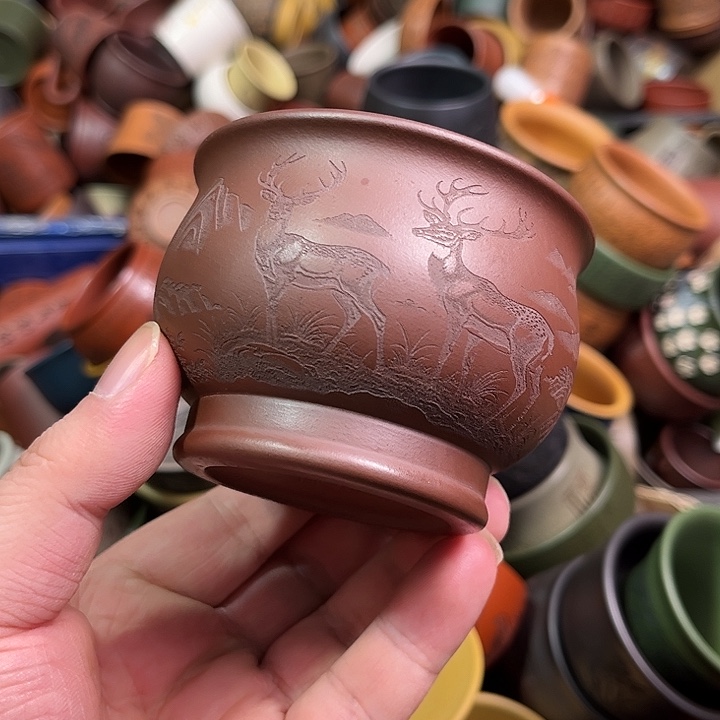 紫砂茶杯全手工紫砂主人杯